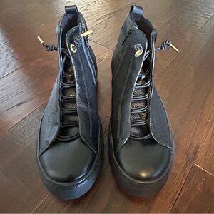 Paul Green Simona Black High Top Sneakers US 7